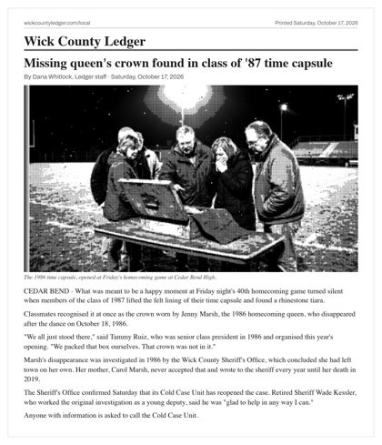 The 2026 news story that reopened the case