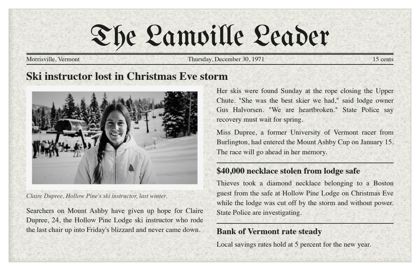 The Lamoille Leader, Thursday, December 30, 1971