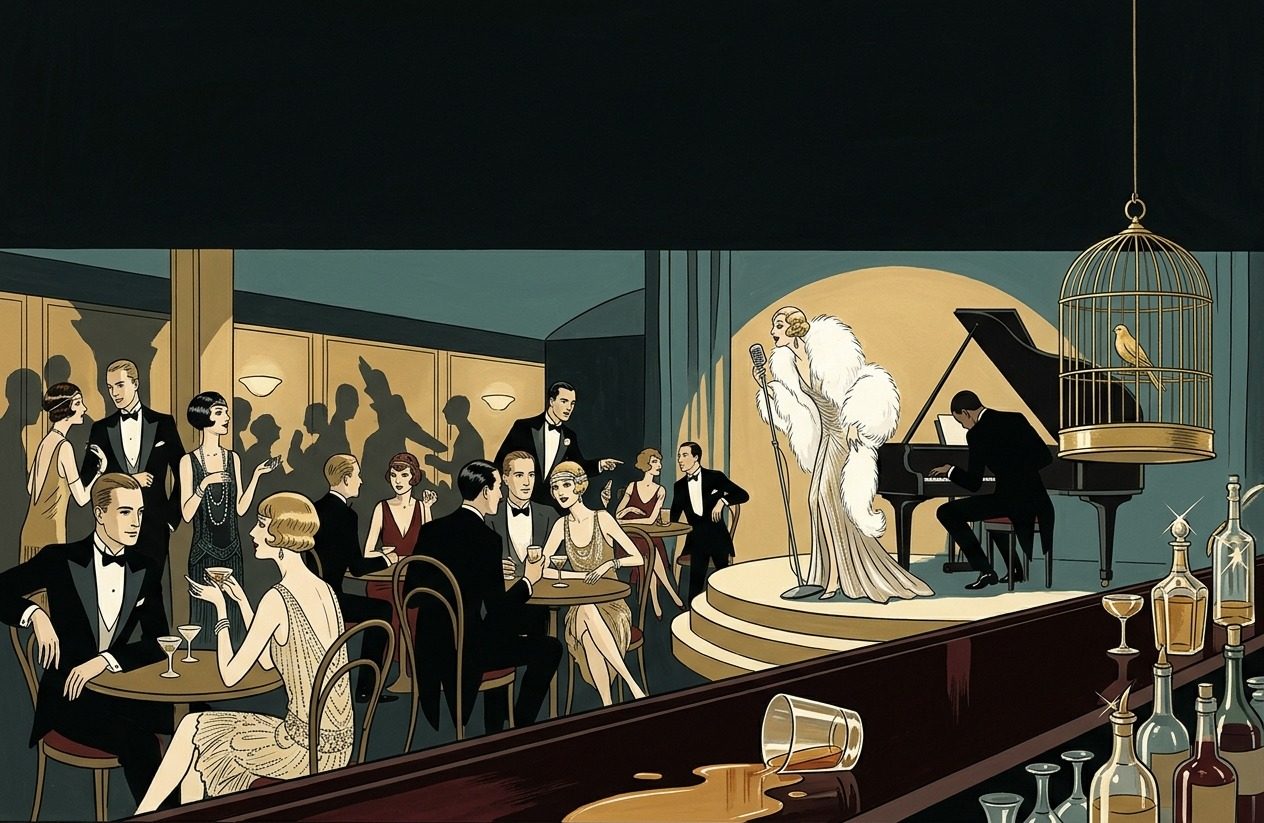 A 1920s speakeasy party