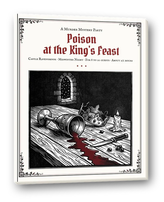 Poison at the King's Feast murder mystery party game
