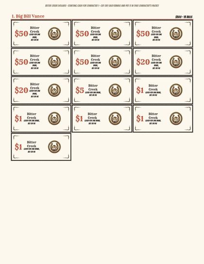 Bitter Creek dollars for bribes, bets and pies